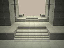 3D rendering of a modular stage set
