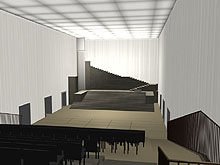 3D rendering of the Great Hall, Hellerau